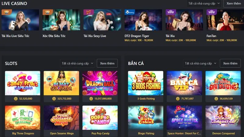 Kho game hấp dẫn