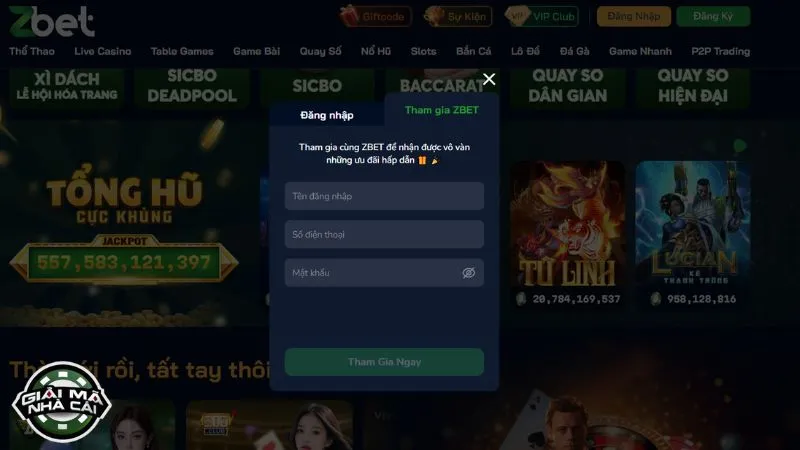 Quy trình mở tài khoản Zbet