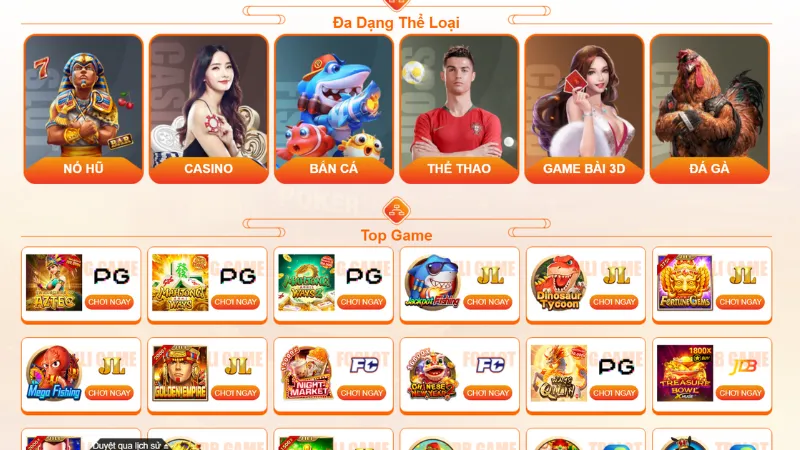 Hệ thống trò chơi cá cược đa dạng tại GK88