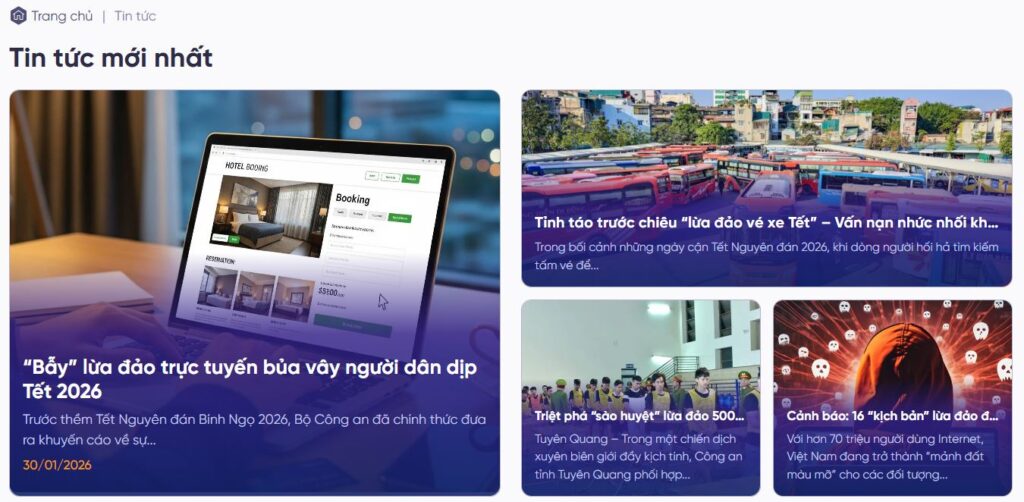 GMNC và cuộc chiến chống lừa đảo trực tuyến khi thường xuyên đăng thông tin cảnh báo lên website