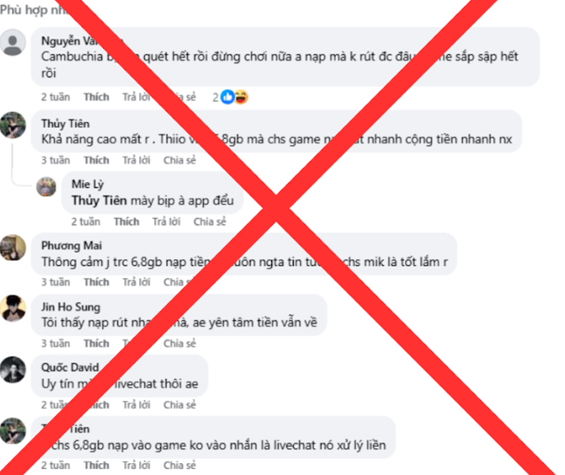 Trò bẩn dùng cmt hùa dẫn sang trang khác