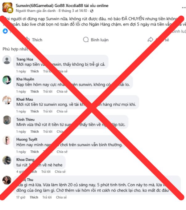 Bóc phốt Sunwin lừa đảo vô căn cứ