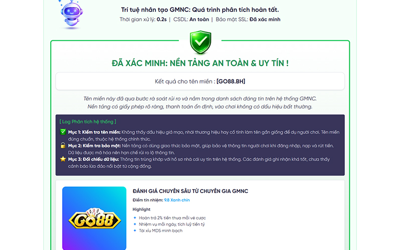 Check link chính hãng nhờ tính năng soi tên miền trên GMNC