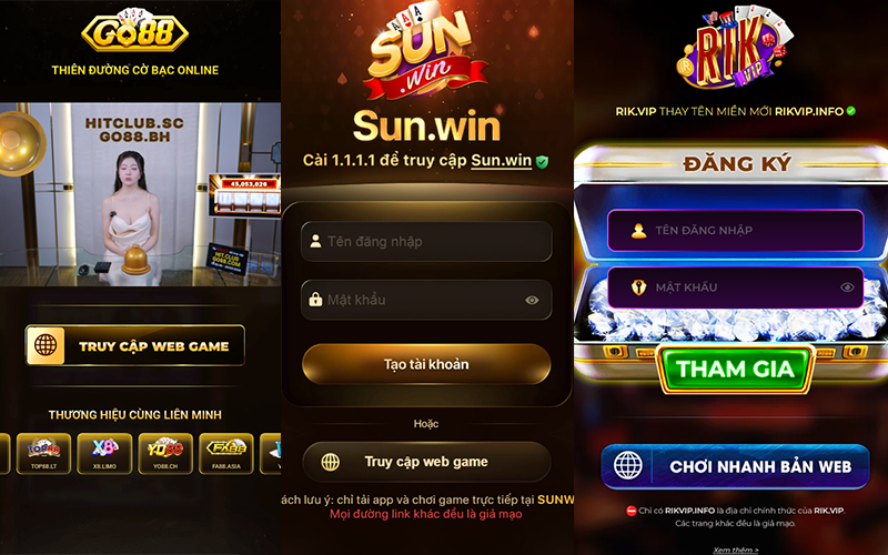 Các cổng uy tín như Go88, sunwin, rikvip luôn cam kết nạp rút nhanh, chỉ cần vào đúng link