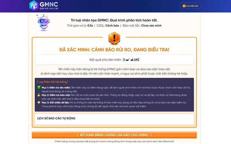Trạng thái Cam cảnh báo rủi ro cao, nguy cơ bị giam tiền