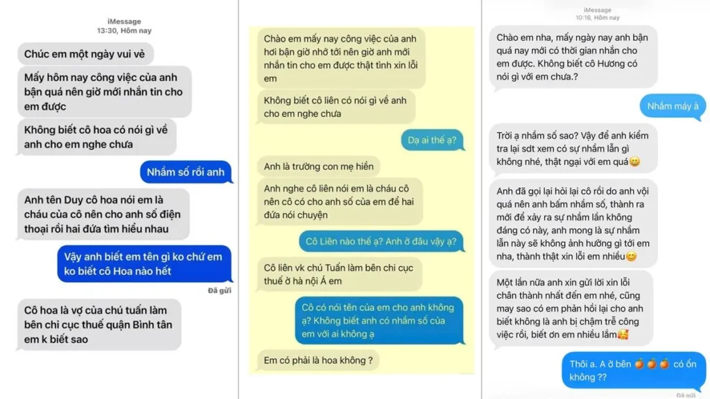 Kịch bản khởi đầu thực chất là một tin nhắn 'nhầm lẫn' đầy toan tính