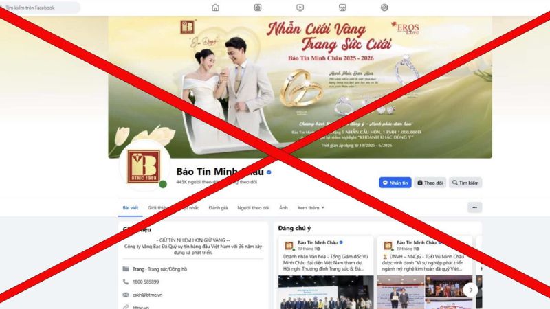 Mạo danh Bảo Tín Minh Châu để lừa đảo đầu tư vàng