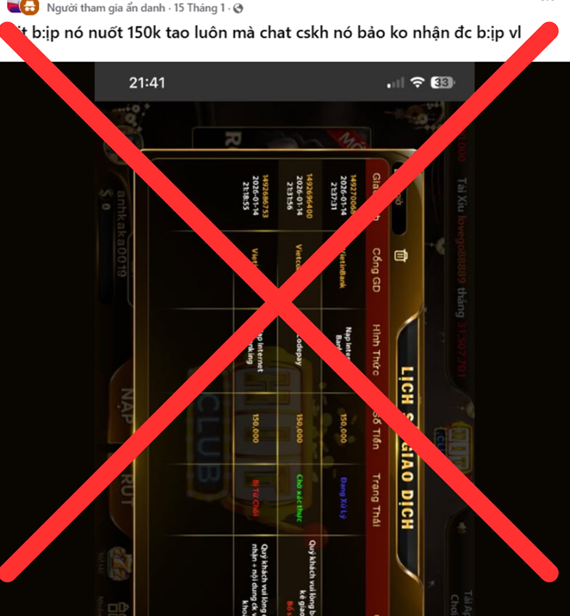 Anh em cần tỉnh táo xem kỹ sự lệch pha để tránh gặp trang fake